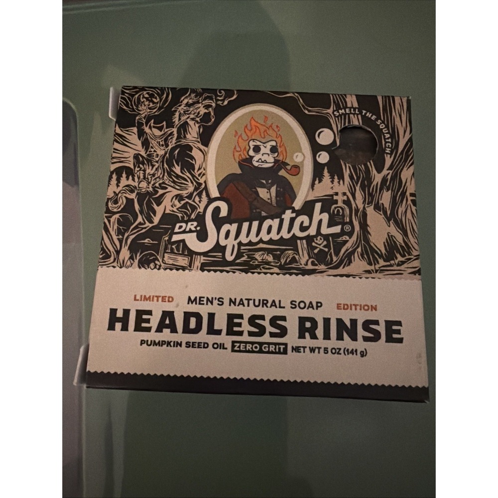 Dr Squatch Limited Edition Headless Rinse Wicked Pumpkin Men Soap Halloween 5oz